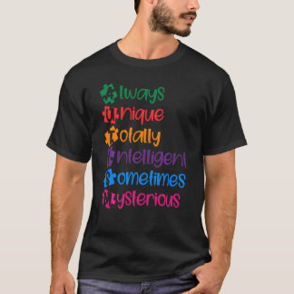 Autismus Immer Einzigartig Intelligent April Autis T-Shirt