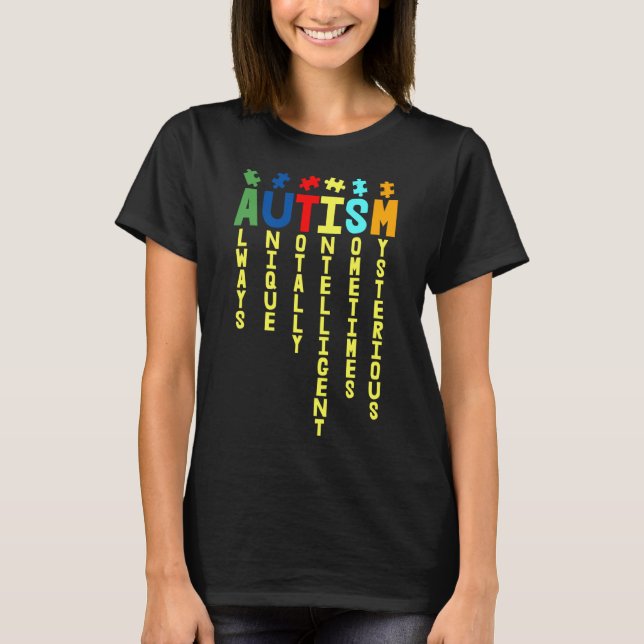 Autismus immer einzigartig Total Autismus Sensibil T-Shirt (Vorderseite)