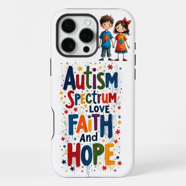 Autismus iPhone Hülle (Rückseite)
