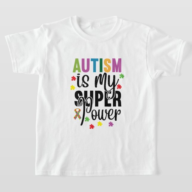 Autismus ist der T - Shirt meines Super Power Kid (Ablage )