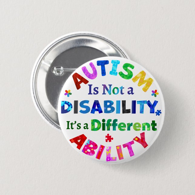 AUTISMUS ist keine Behinderung Button (Vorne & Hinten)