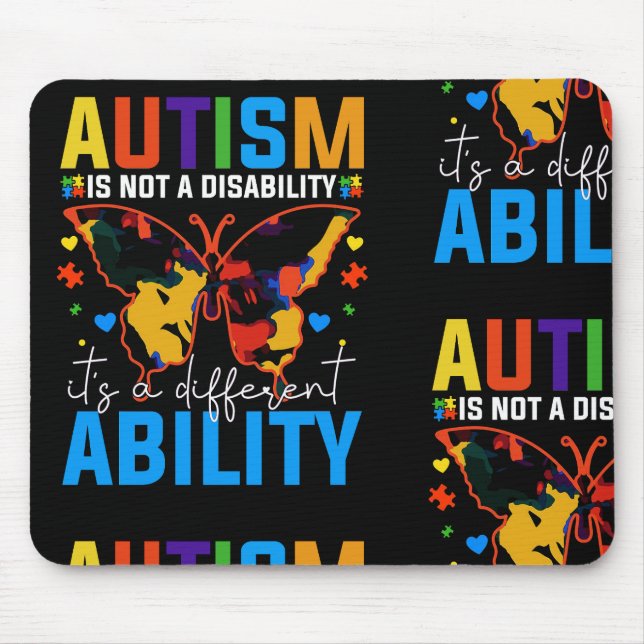 Autismus ist keine Behinderung, sondern eine ander Mousepad (Vorne)