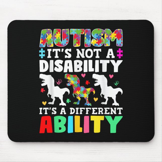 Autismus ist keine Behinderung, sondern eine ander Mousepad (Vorne)