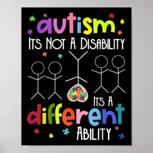 Autismus ist keine Behinderung, sondern eine ander Poster