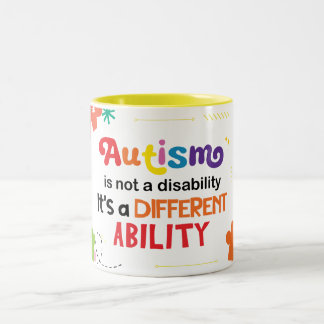 Autismus ist keine Behinderung Zweifarbige Tasse