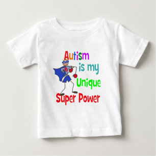 Autismus ist mein einzigartiger SuperPower Baby T-shirt