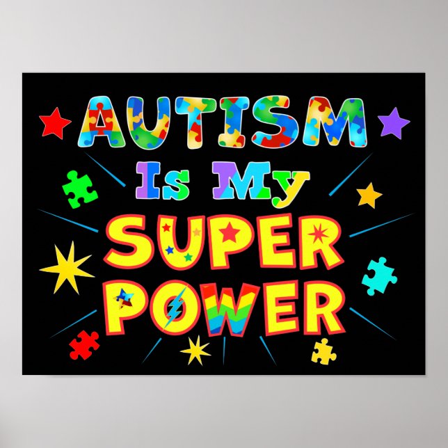 Autismus ist mein Super-Power Poster (Vorne)