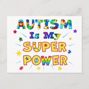 Autismus ist mein Super-Power Postkarte