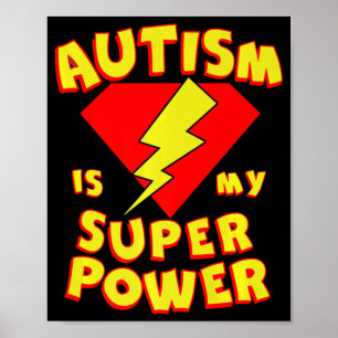 Autismus ist mein Super-Power Superhero Autism Awa Poster