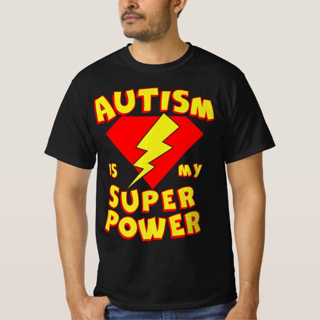 Autismus ist mein Super-Power Superhero Autism Awa T-Shirt (Vorderseite)