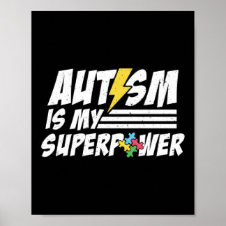 Autismus ist mein Supermacht Autismus Superheld Poster