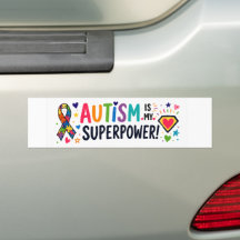 Autismus ist meine Superkraft Farbiger Aufkleber f