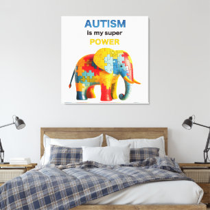 Autismus ist meine Superkraft Inspirationsleinwand Leinwanddruck