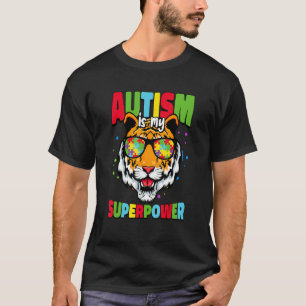 Autismus ist meine Superkraft Jungen Mädchen Tiger T-Shirt