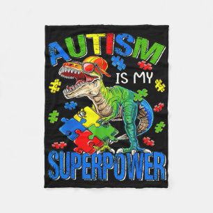 Autismus ist meine Supermacht Autismus Bewusstsein Fleecedecke