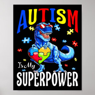 Autismus ist meine Supermacht Autismus Bewusstsein Poster