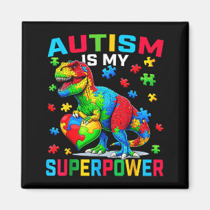 Autismus ist Superkraft Autismus-Bewusstsein Dinos Magnet