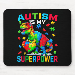 Autismus ist Superkraft Autismus-Bewusstsein Dinos Mousepad