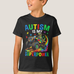 Autismus ist Superpower Dinosaurier Trex Puzzle Au T-Shirt