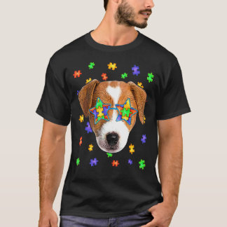 Autismus Jack Russell Terrier Hund Puzzle Sonnenbr T-Shirt