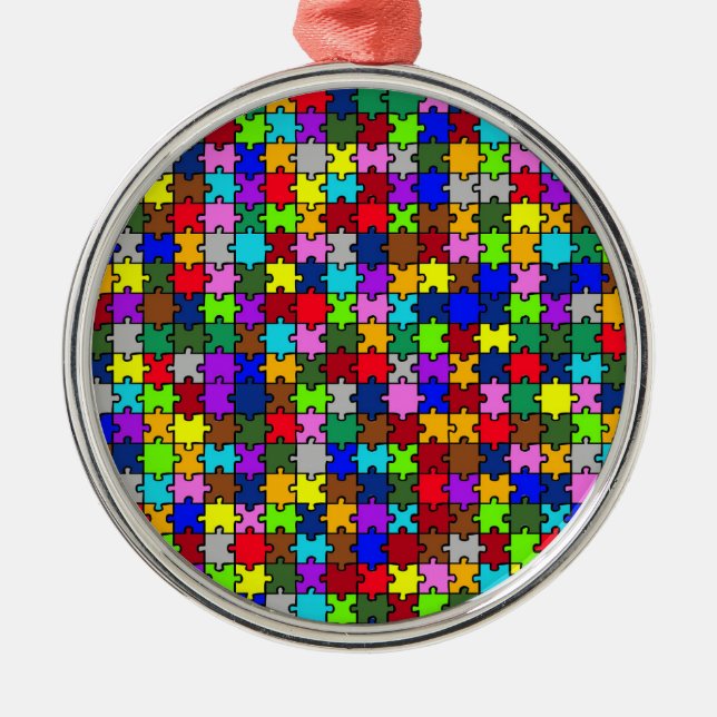 Autismus jigsaw ornament aus metall (Vorne)
