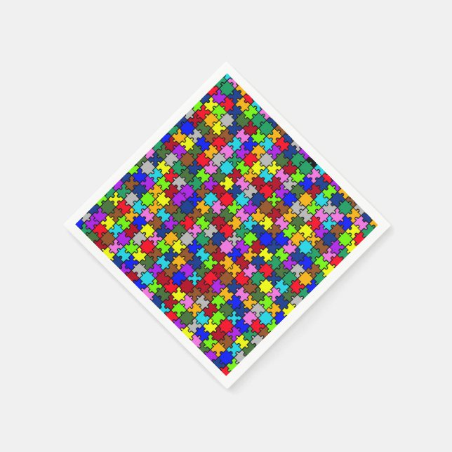 Autismus jigsaw serviette (Ecke)