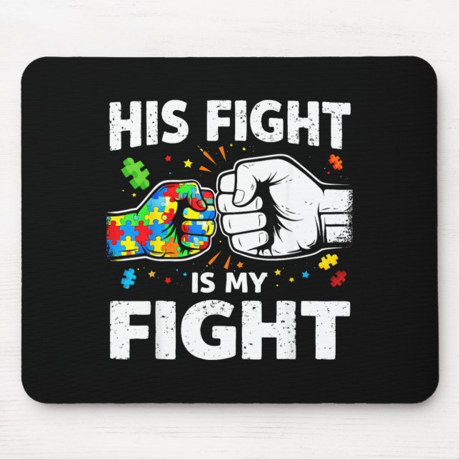 Autismus Kampf ist Kampf ASD Bewusstsein Vater Mut Mousepad (Vorne)