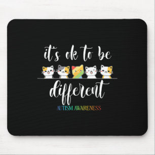 Autismus Katze Es ist ok, anders lustig autistisch Mousepad