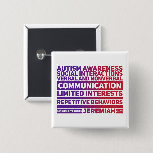 Autismus - Knopf Button