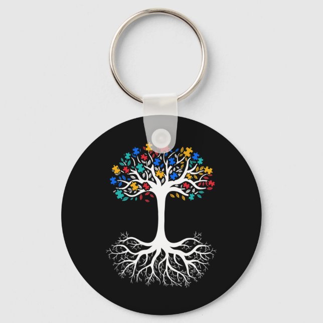 Autismus kommt nicht mit einem manuellen Behindert Schlüsselanhänger (Vorderseite)