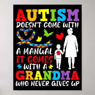 Autismus Kommt Nicht Mit Einer Anleitung Oma Gibt  Poster