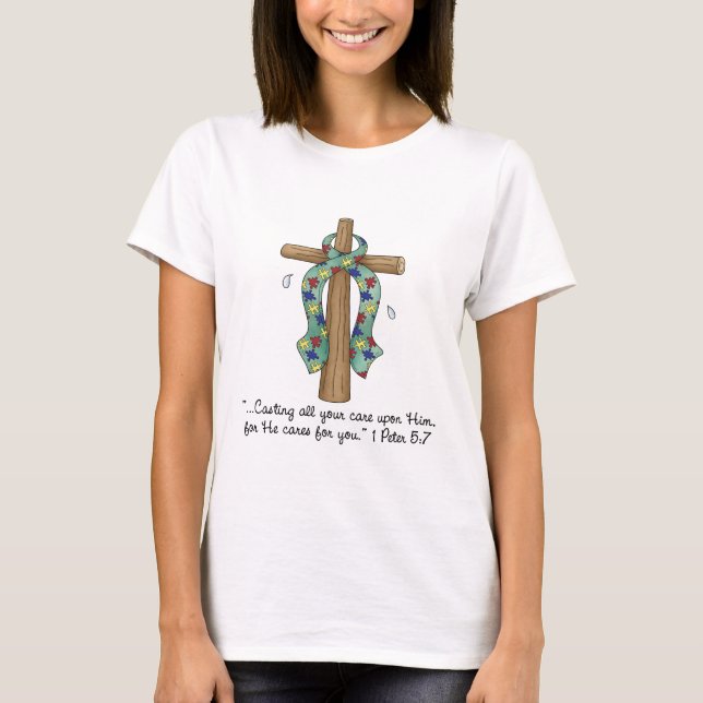 Autismus-Kreuz T-Shirt (Vorderseite)