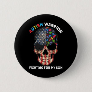 Autismus Krieger kämpfen für meine Sohn Geschenke Button