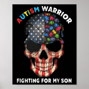 Autismus Krieger kämpfen für meine Sohn Geschenke Poster