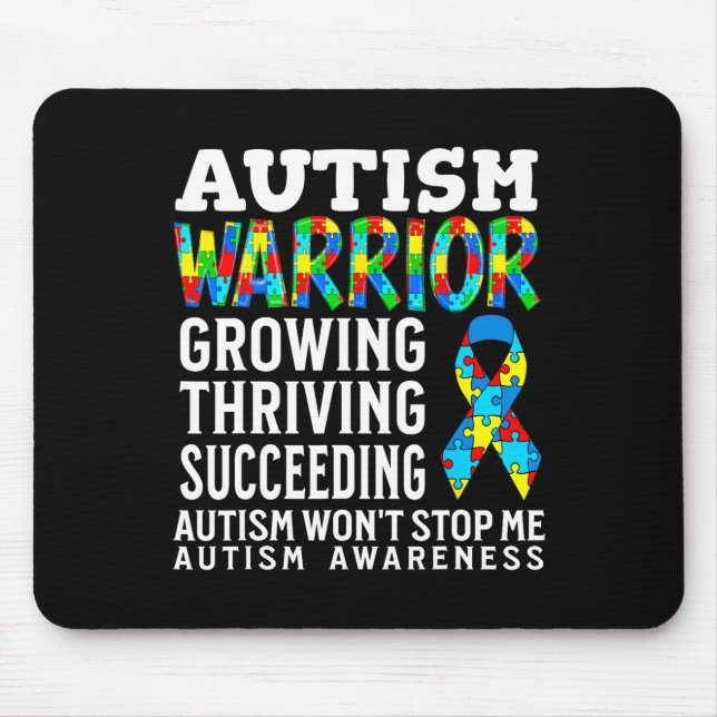 Autismus Krieger Kinder Puzzle Unterstützen Autism Mousepad (Vorne)