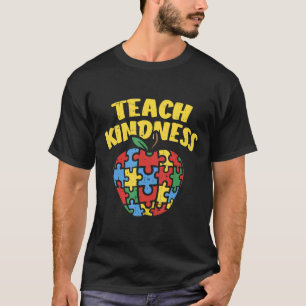 Autismus-Lehre Freundlichkeit Apfel-Puzzle Autism T-Shirt