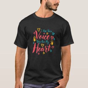 Autismus-Lehrer Ich Bin Ihre Stimme Sie Sind Mein T-Shirt