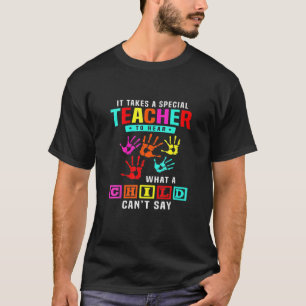 Autismus Lehrerin Puzzle Piece Spezielles Kind Fra T-Shirt