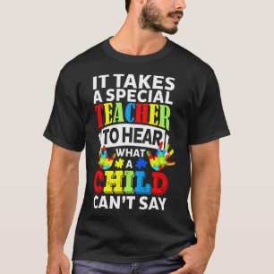 Autismus Lehrerin Puzzle Piece Spezielles Kind Fra T-Shirt