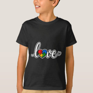 Autismus-Liebe-Puzzle-Herz-Bewusstsein T-Shirt