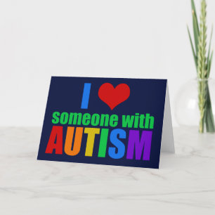 Autismus Liebe Regenbogen Familienunterstützung Bu Karte