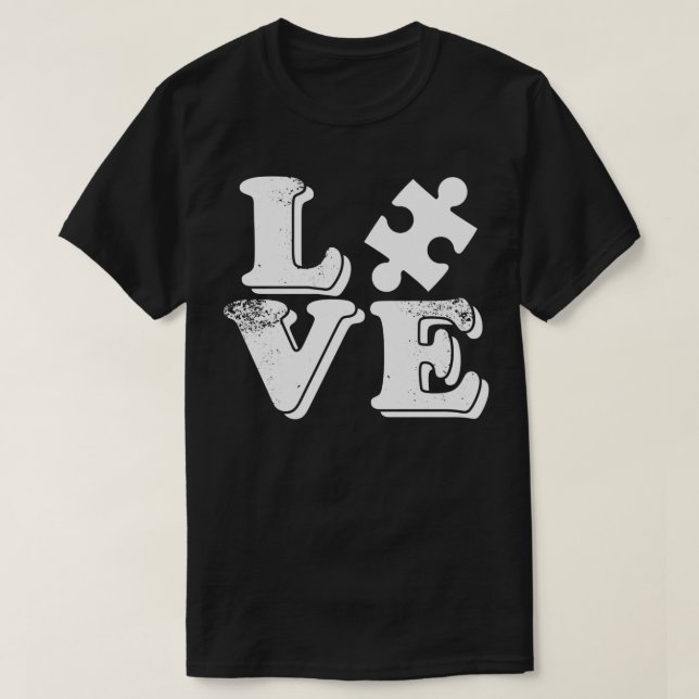 Autismus Liebe Shirt Autismus Bewusstsein Puzzle P (Design vorne)