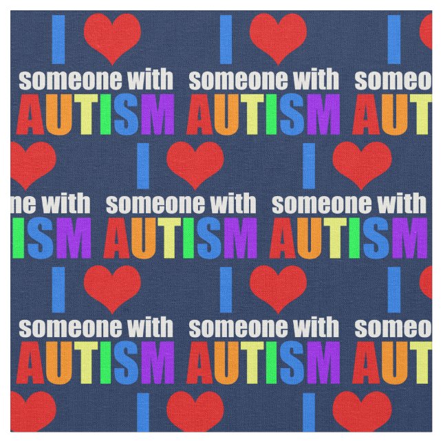 Autismus-Liebe Stoff (Nahaufnahme)