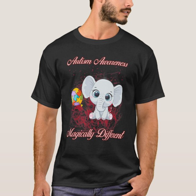 Autismus magisch anders  Sarkasmus Zitat T-Shirt (Vorderseite)
