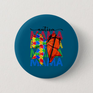 Autismus Mama Autismus-Bewusstsein Coquette-Bogen Button