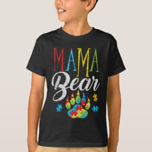 Autismus Mama Bär Puzzle Teil Kind Grunge Autisti T-Shirt