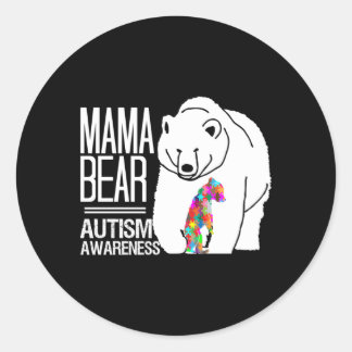 Autismus Mama Bear Autismus Bewusstsein Runder Aufkleber