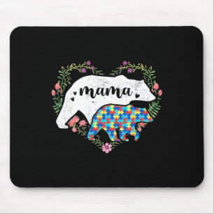 Autismus Mama Bear Mama Liebe Unterstützung Kinder Mousepad
