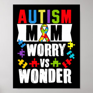 Autismus Mama Besorgnis erregend VS Wonder Behinde Poster
