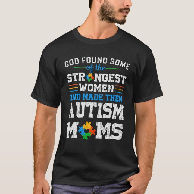 Autismus Mama Die stärkste Sohn Mutter Autistische T-Shirt (Vorderseite)